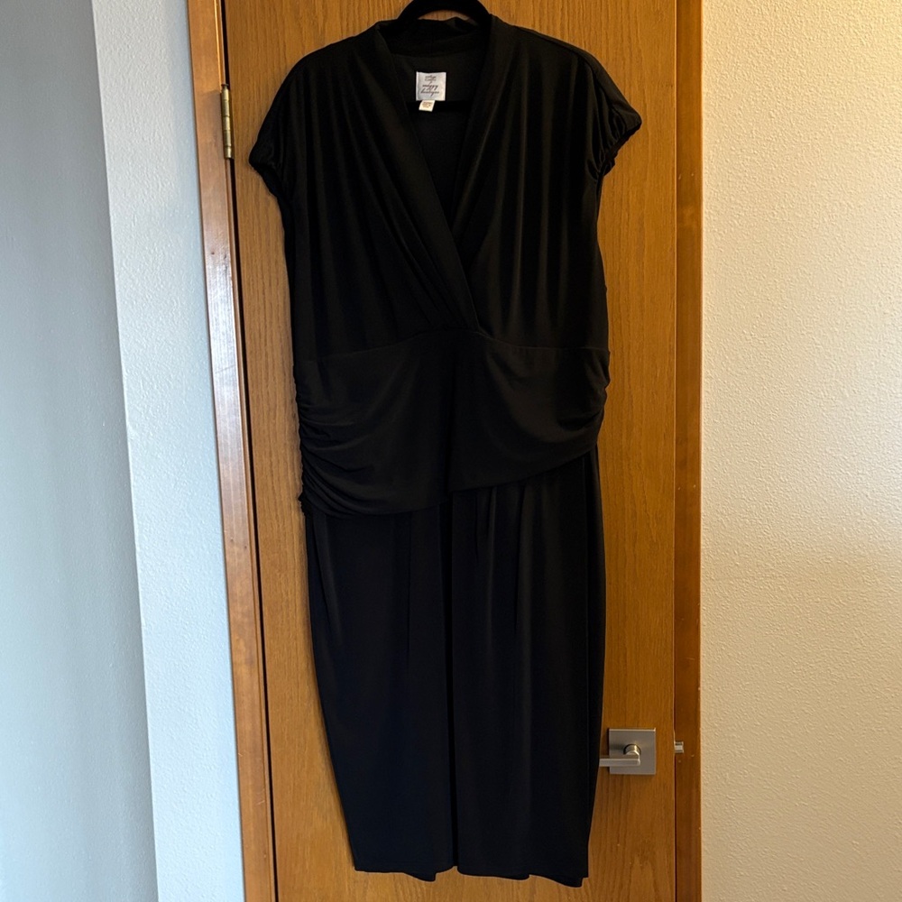 Suzi Chin for Maggy Boutique Black Midi Dress